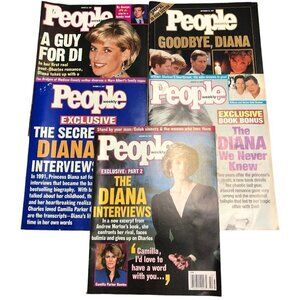 Princess Diana Lot of 5 Vintage People Magazines Late 90s